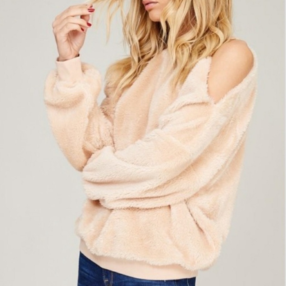 Shaggy Faux Fur Sweatshirt